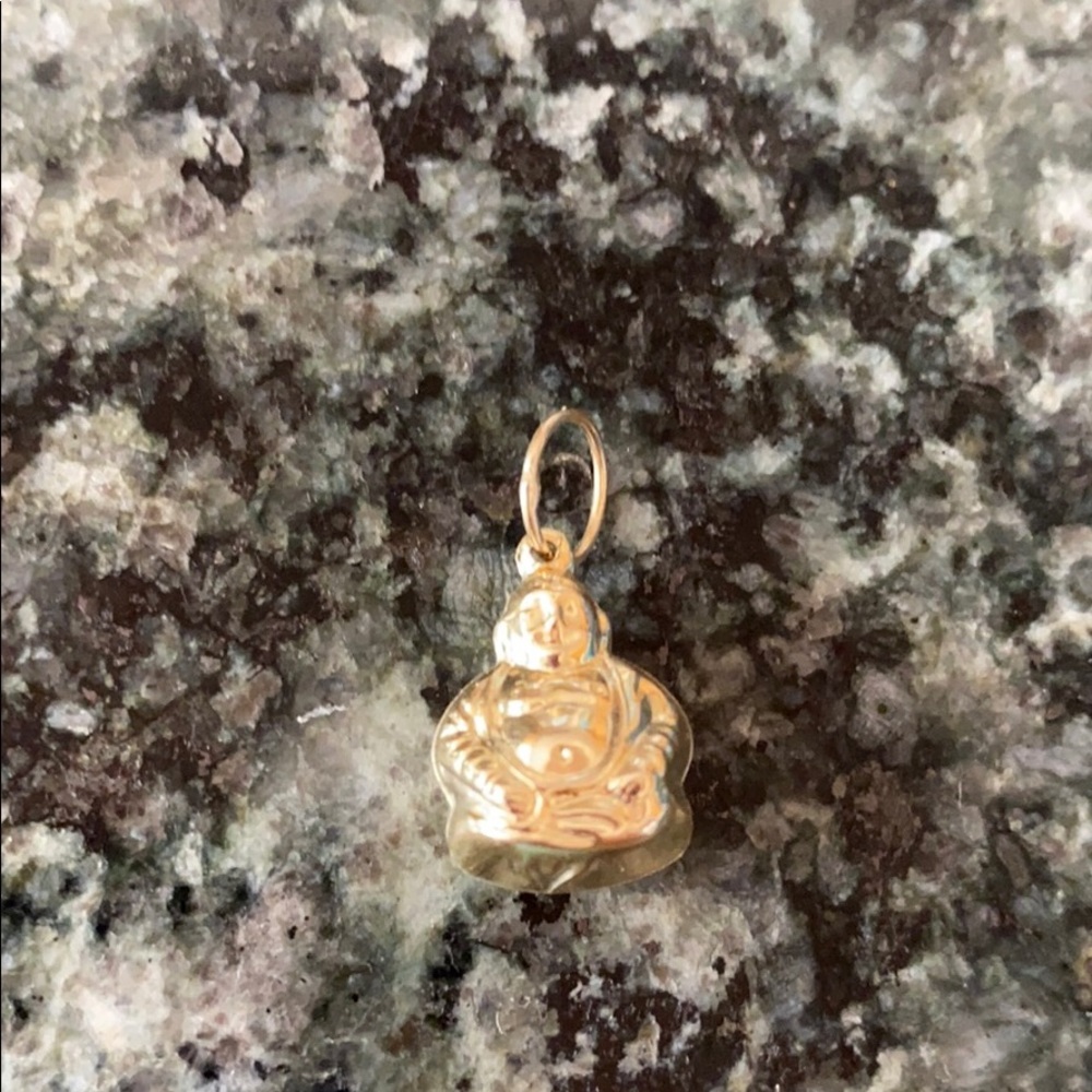 10K Gold Buddha Pendant Charm - Picture 13 of 15